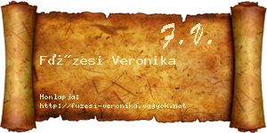 Füzesi Veronika névjegykártya
